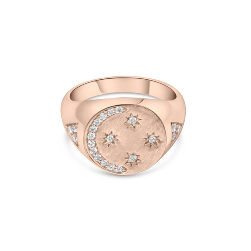 Astrid Moon Star Signet