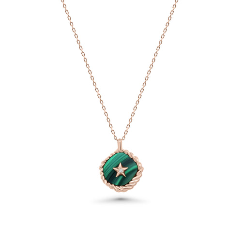 Star Malachite Medallion