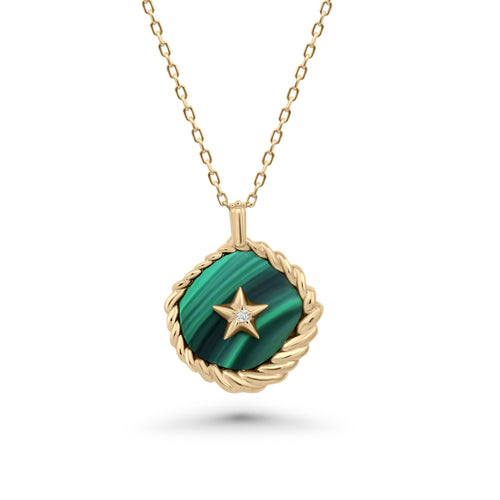 Star Malachite Medallion