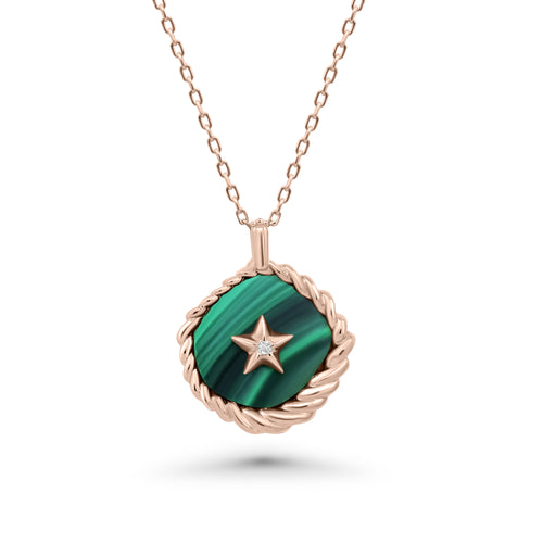 Star Malachite Medallion