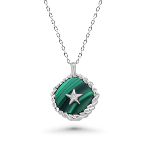 Star Malachite Medallion