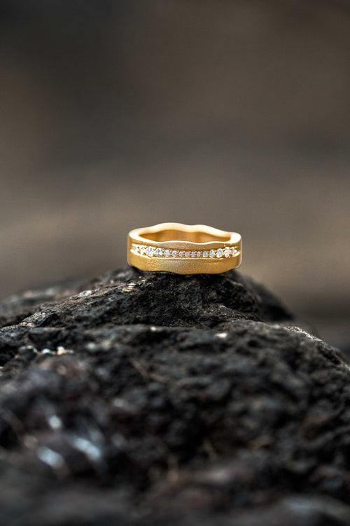 Volcanic Veil Eternity Ring