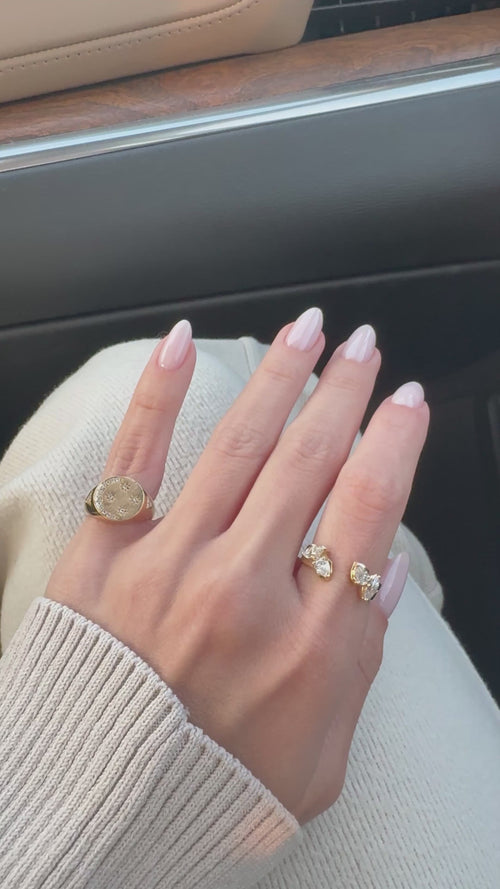 Astrid Moon Star Signet