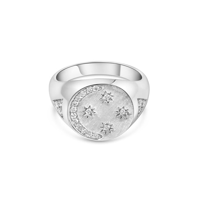 Astrid Moon Star Signet